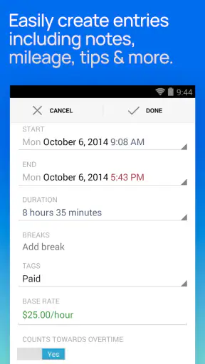 Hours Tracker Time Tracking screenshot 3