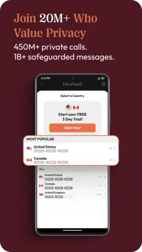 Hushed: US Second Phone Number screenshot 2