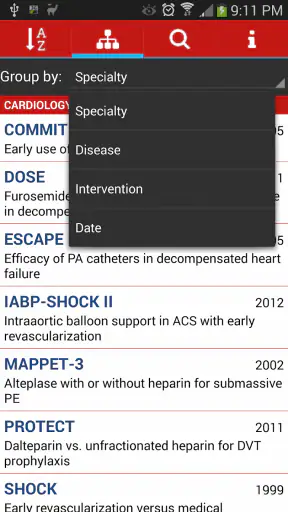 ICU Trials by ClinCalc screenshot 2