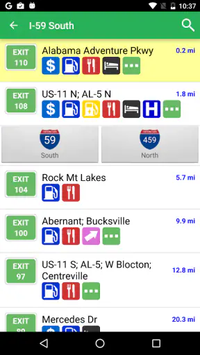 iExit Interstate Exit Guide screenshot 2