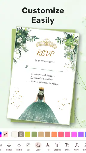 Invitation Card Maker + RSVP screenshot 2