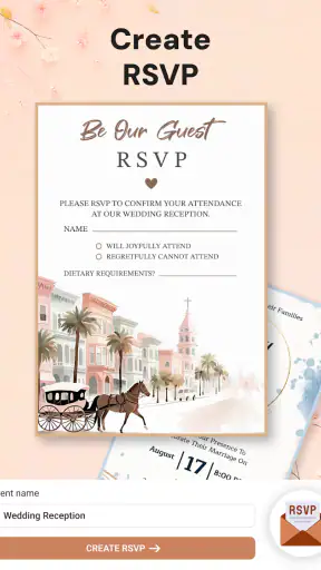 Invitation Card Maker + RSVP screenshot 3