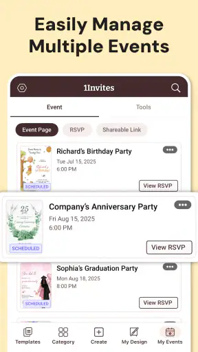 Invitation Card Maker + RSVP screenshot 7