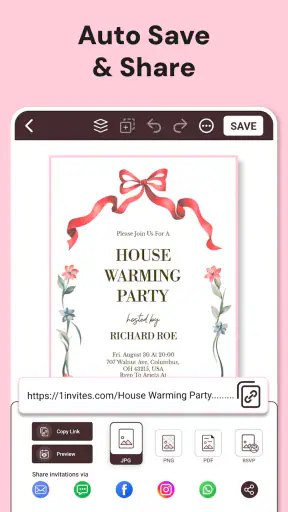 Invitation Card Maker + RSVP screenshot 8