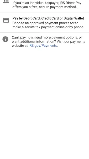 IRS2Go screenshot 2