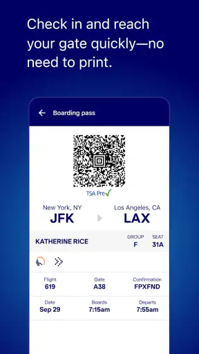 JetBlue screenshot 3