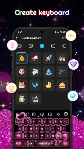 Keyboard - Neon Love Theme screenshot 5