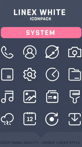 LineX White Icon Pack screenshot 2