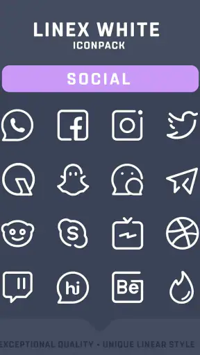LineX White Icon Pack screenshot 4