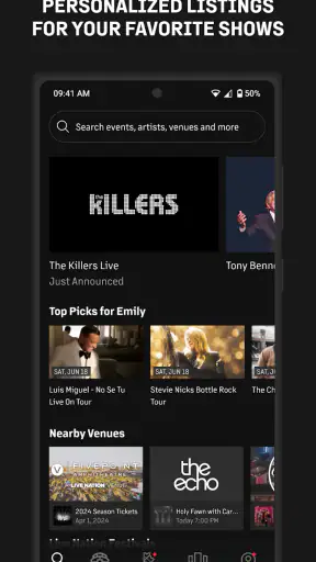 Live Nation At The Concert screenshot 1