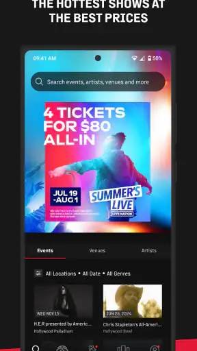 Live Nation At The Concert screenshot 2