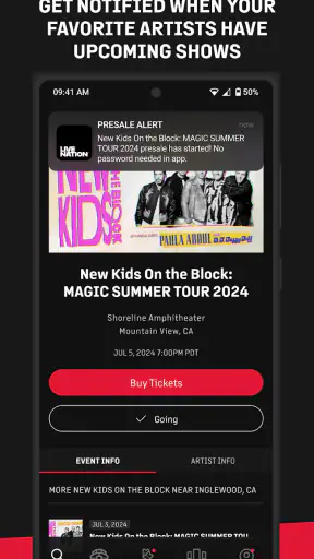 Live Nation At The Concert screenshot 3