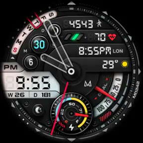 MD242 Hybrid watch face screenshot 11