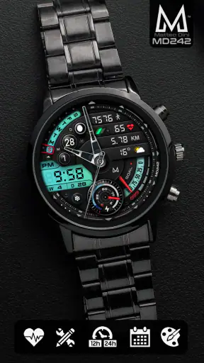 MD242 Hybrid watch face screenshot 2