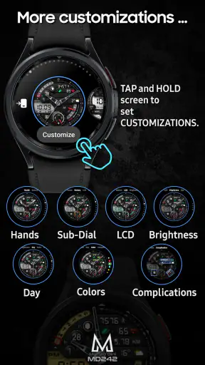 MD242 Hybrid watch face screenshot 7