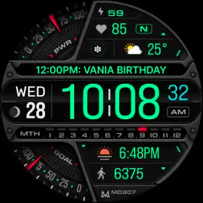 MD307 Digital watch face screenshot 12