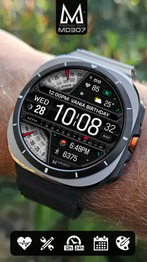 MD307 Digital watch face screenshot 3