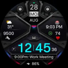 MD326 3D Modern Watch Face screenshot 10
