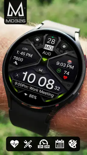 MD326 3D Modern Watch Face screenshot 5