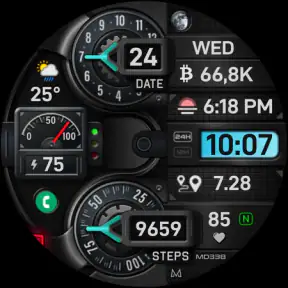 MD338 Hybrid watch face screenshot 10