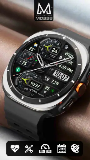 MD338 Hybrid watch face screenshot 3