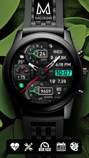 MD338 Hybrid watch face screenshot 7