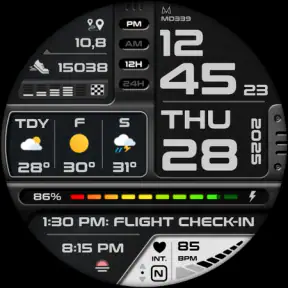 MD339 Digital watch face screenshot 10