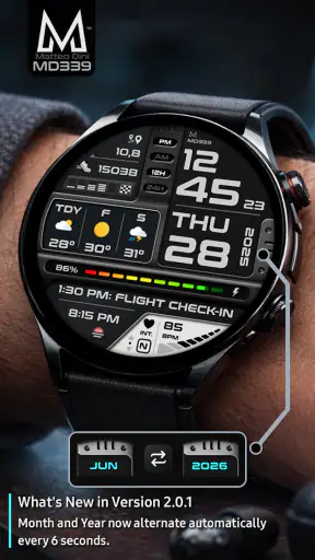 MD339 Digital watch face screenshot 3