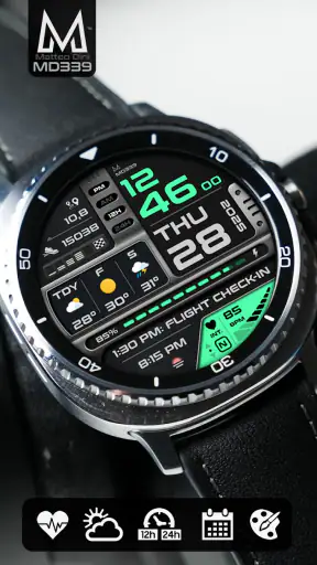 MD339 Digital watch face screenshot 5
