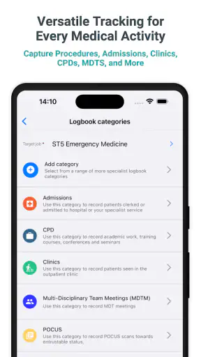 Medical and surgical logbook screenshot 2