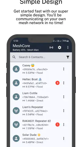 MeshCore screenshot 1