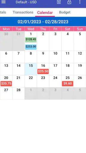 MoBill Budget and Reminder screenshot 2
