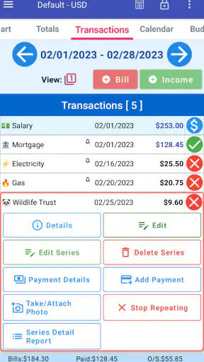 MoBill Budget and Reminder screenshot 6