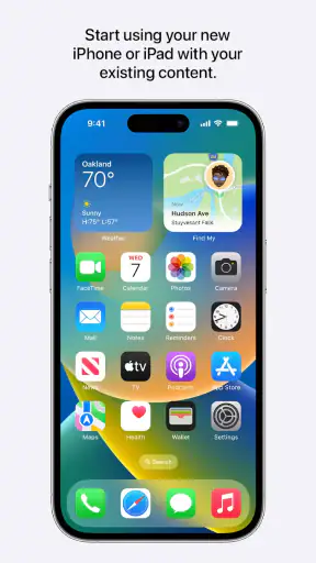 Move to iOS screenshot