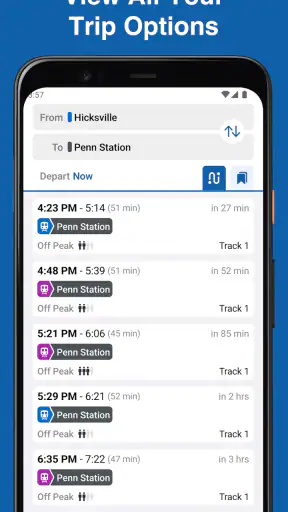 MTA TrainTime screenshot 2