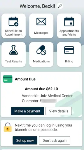 My Health at Vanderbilt screenshot 4