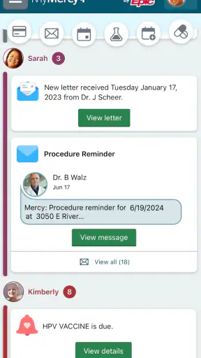 MyMercy screenshot 2