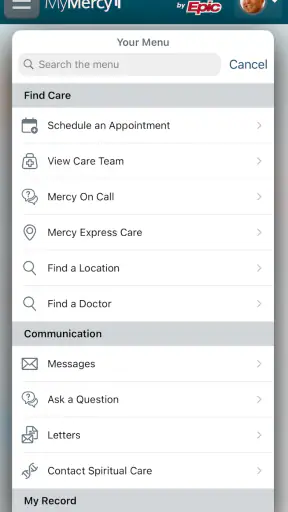 MyMercy screenshot 3