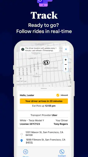 MySafeRide - Manage your rides screenshot 3