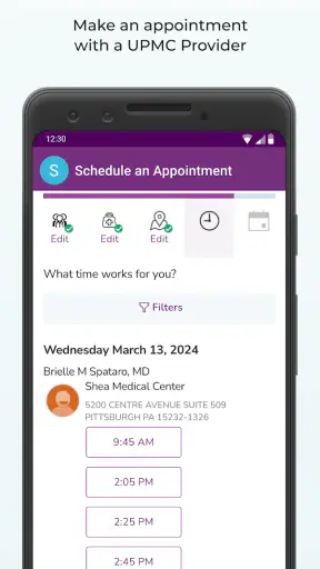 MyUPMC screenshot 3