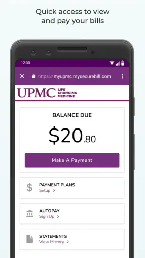 MyUPMC screenshot 7