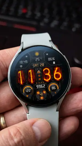 Nixie Digital - Wear OS Face screenshot 11