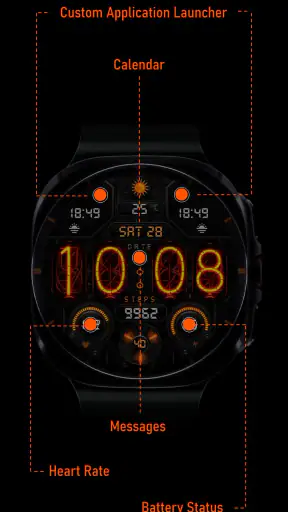 Nixie Digital - Wear OS Face screenshot 6