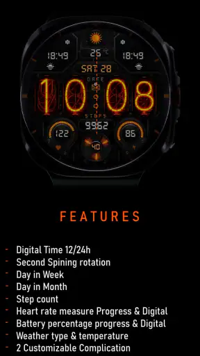 Nixie Digital - Wear OS Face screenshot 7