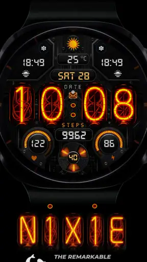 Nixie Digital - Wear OS Face screenshot 8