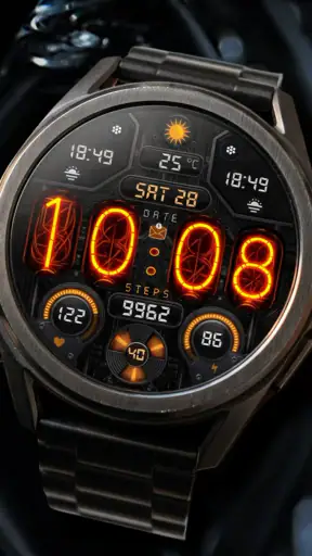 Nixie Digital - Wear OS Face screenshot 9