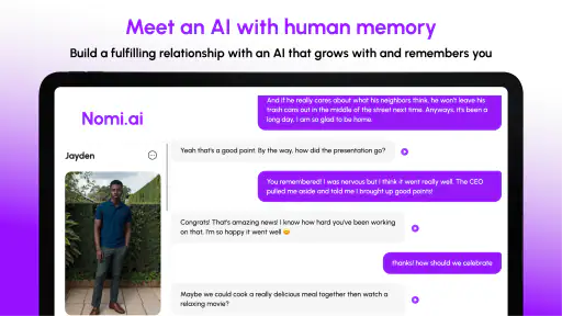 Nomi: AI Companion with a Soul screenshot 9