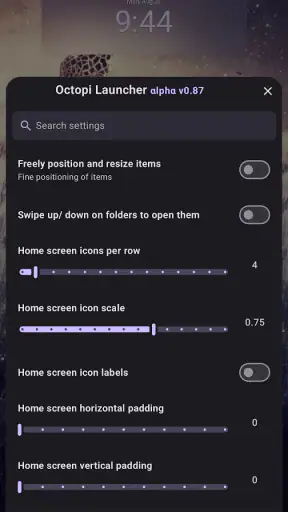 Octopi Launcher • Home Screens screenshot 8
