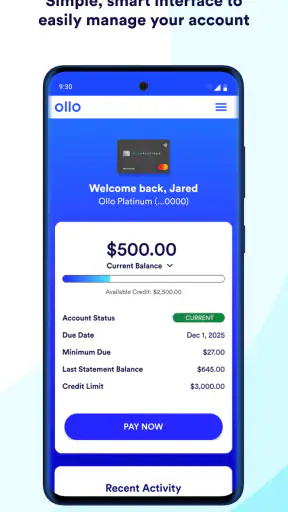Ollo Credit Card Mobile App screenshot 3