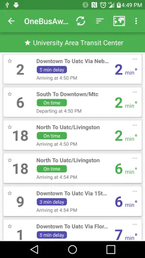 OneBusAway screenshot 2
